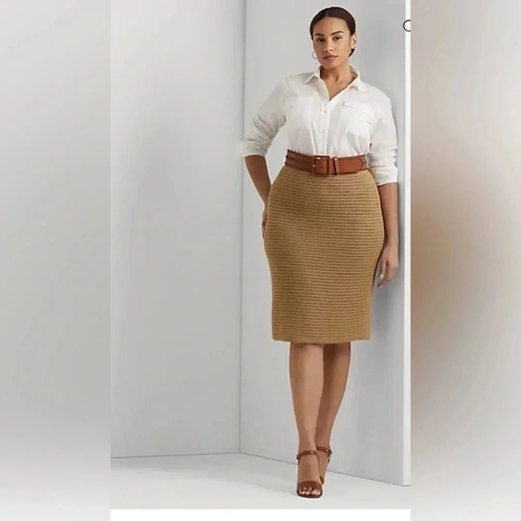 Lauren Ralph Lauren Metallic Cotton-Blend Knit Pencil Skirt Women’s Size… - Picture 6 of 16